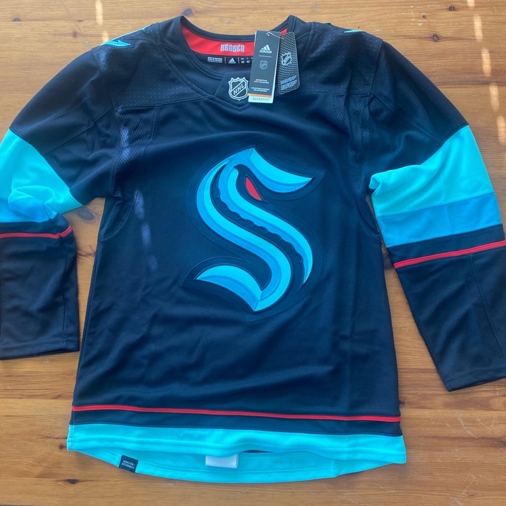 Seattle Kraken Adidas Aeroready On Ice Authentic NHL Hockey Jersey 42 XXS